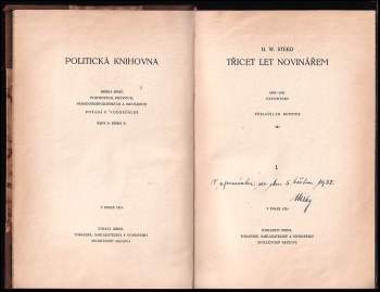 Henry Wickham Steed: Třicet let novinářem