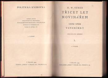Henry Wickham Steed: Třicet let novinářem