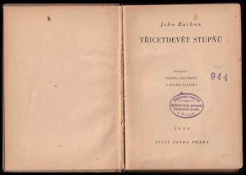 John Buchan: Třicetdevět stupňů