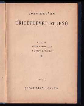 John Buchan: Třicetdevět stupňů