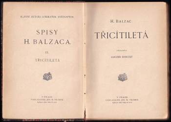 Honoré de Balzac: Třicítiletá