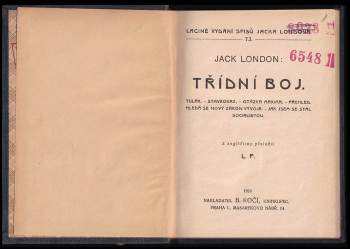 Jack London: Třídní boj