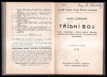 Jack London: Třídní boj