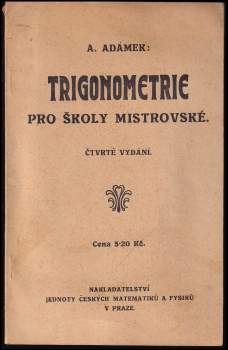 Trigonometrie pro školy mistrovské