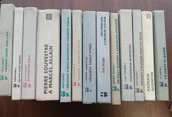 KOMPLET Detektivky 13X 3x Queen otec a syn + 3x hlavní viník náhoda + 3x inspektor West + Třikrát Fantomas + 3x v roli detektiva Charles Paris + 3x v blízkosti vraha + 3x černá stopa + Tři případy a Charlie Salter + 3x Maigret a neochotní svědkové + 3x inspektor Borniche + 3x policejní prefekt Ótani + Třikrát bez detektiva + 3x 87. revír - Pierre Souvestre, John Creasey, František Jungwirth, Pierre Boileau, Ellery Queen, Georges Simenon, Ed McBain, Simon Brett, Ruth Rendell, Roger Borniche, Cornell Woolrich, James Melville, Eric Wright, Patrick Quentin, Pierre Souvestre, John Creasey, Pierre Boileau, Ellery Queen, Georges Simenon, Ed McBain, Simon Brett, Ruth Rendell, Roger Borniche, Cornell Woolrich, James Melville, Eric Wright, Patrick Quentin (1970, Odeon) - ID: 748535