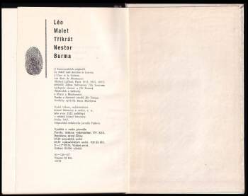 Léo Malet: Třikrát Nestor Burma