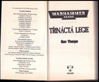 Gavin Thorpe: Třináctá legie