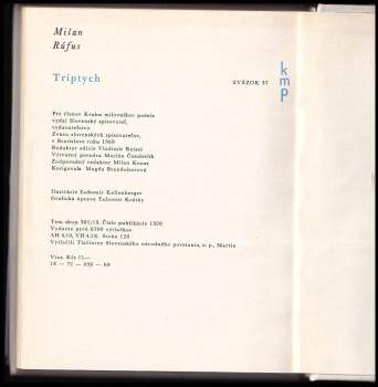 Milan Rúfus: Triptych