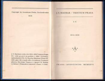 Josef Svatopluk Machar: Tristium Praga