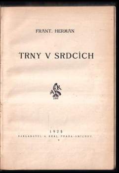 František Herman: Trny v srdcích