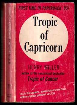 Tropic of Capricorn by Henry Miller Tropic of Capricorn by Henry Miller