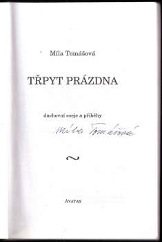 Míla Tomášová: Třpyt prázdna