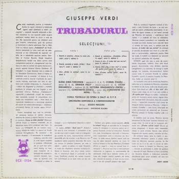 Giuseppe Verdi: Trubadurul (Selecțiuni)