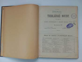 Emil Regner: Truhlářské noviny, KOMPLETNÍ ROČNÍK IV., čísla 1 - 12