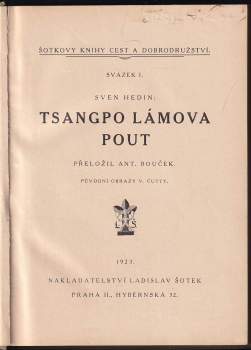 Sven Hedin: Tsangpo Lámova pout