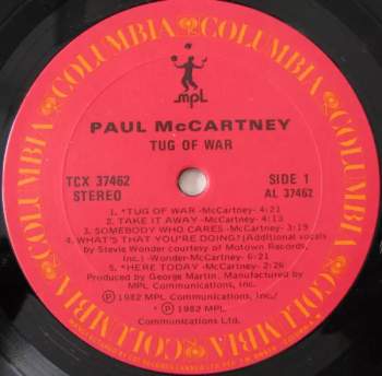 Paul McCartney: Tug Of War (CANADA)