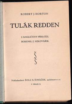 Robert J Horton: Tulák Redden