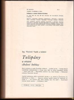 Vlastimil Vaněk: Tulipány a ostatní cibulové květiny