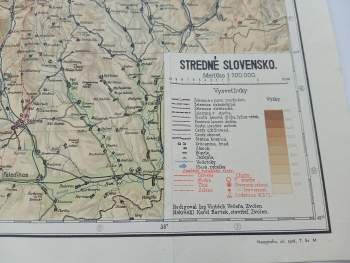 Karel Bartek: Turistická mapa stredného Slovenska