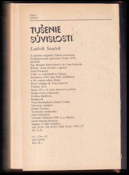 Ludvík Souček: Tušenie súvislosti