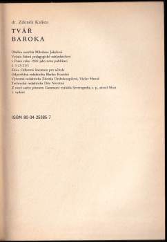 Zdeněk Kalista: Tvář baroka