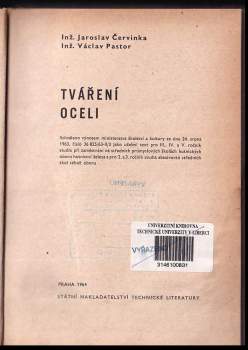 Jaroslav Červinka: Tváření oceli