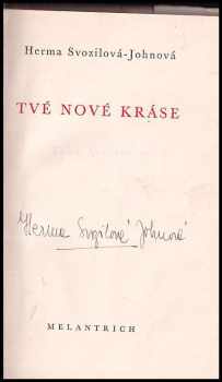Herma Svozilová-Johnová: Tvé nové kráse