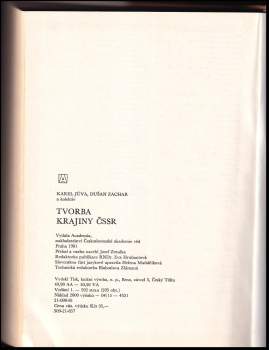 Karel Jůva: Tvorba krajiny ČSSR z hlediska zemědělství a lesnictví