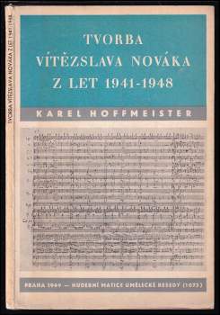 Tvorba Vítězslava Nováka z let 1941-1948
