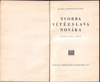 Karel Hoffmeister: Tvorba Vítězslava Nováka z let 1941-1948
