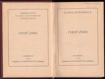 Vlasta Pittnerová: Tvrdý osud