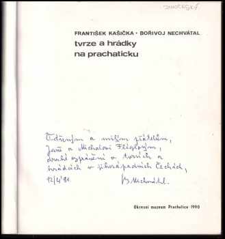 František Kašička: Tvrze a hrádky na Prachaticku