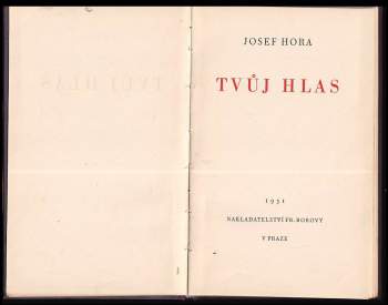 Josef Hora: Tvůj hlas