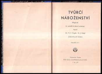 Norbert Fabián Čapek: Tvůrčí náboženství