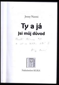 Jenny Naomi: Ty a já - jsi můj důvod