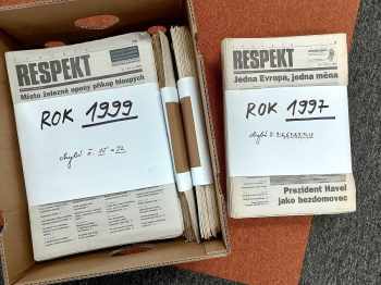 Jáchym Topol: Týdeník Respekt ročníky 1991 - 2022 CHYBÍ ROČNÍK 2004