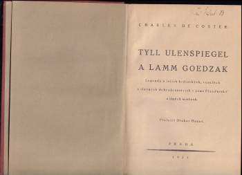 Charles Théodore Henri De Coster: Tyll Ulenspiegel a Lamm Goedzak