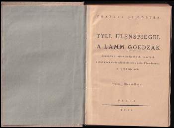 Charles Théodore Henri De Coster: Tyll Ulenspiegel a Lamm Goedzak