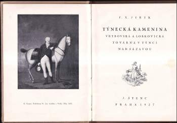 František Xaver Jiřík: Týnecká kamenina