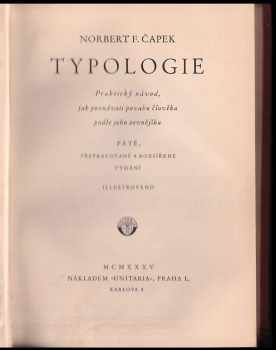 Norbert Fabián Čapek: Typologie