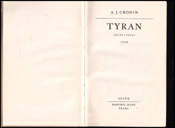 A. J Cronin: Tyran