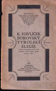 Karel Havlíček Borovský: Tyrolské elegie