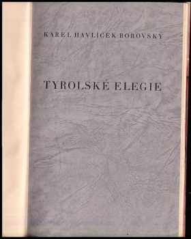 Karel Havlíček Borovský: Tyrolské elegie