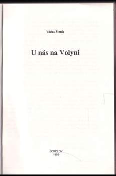 Václav Šimek: U nás na Volyni