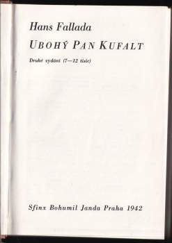 Hans Fallada: Ubohý pan Kufalt