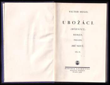Victor Hugo: Ubožáci