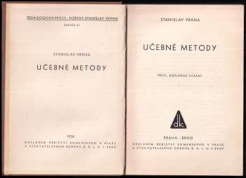 Stanislav Vrána: Učebné metody