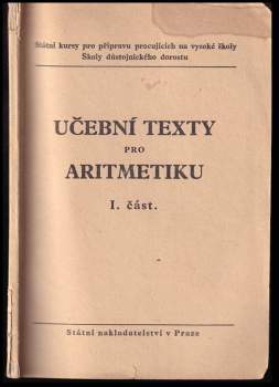 Rudolf Zelinka: Učební texty pro aritmetiku