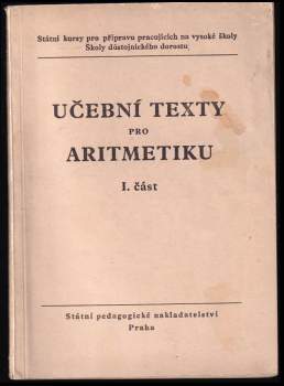 Učební texty pro aritmetiku