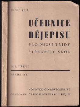 Učebnice dějepisu pro nižší třídy středních škol